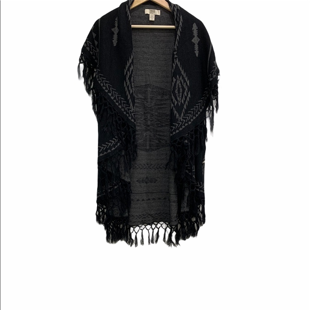 Vintage American Blues open poncho sweater